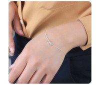 Adorable Bow Silver Bracelet BRS-132